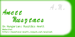 anett musztacs business card