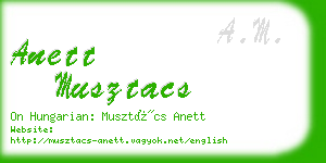 anett musztacs business card